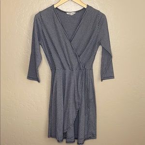 ROLLA COSTER dress with faux wrap detail stripe M